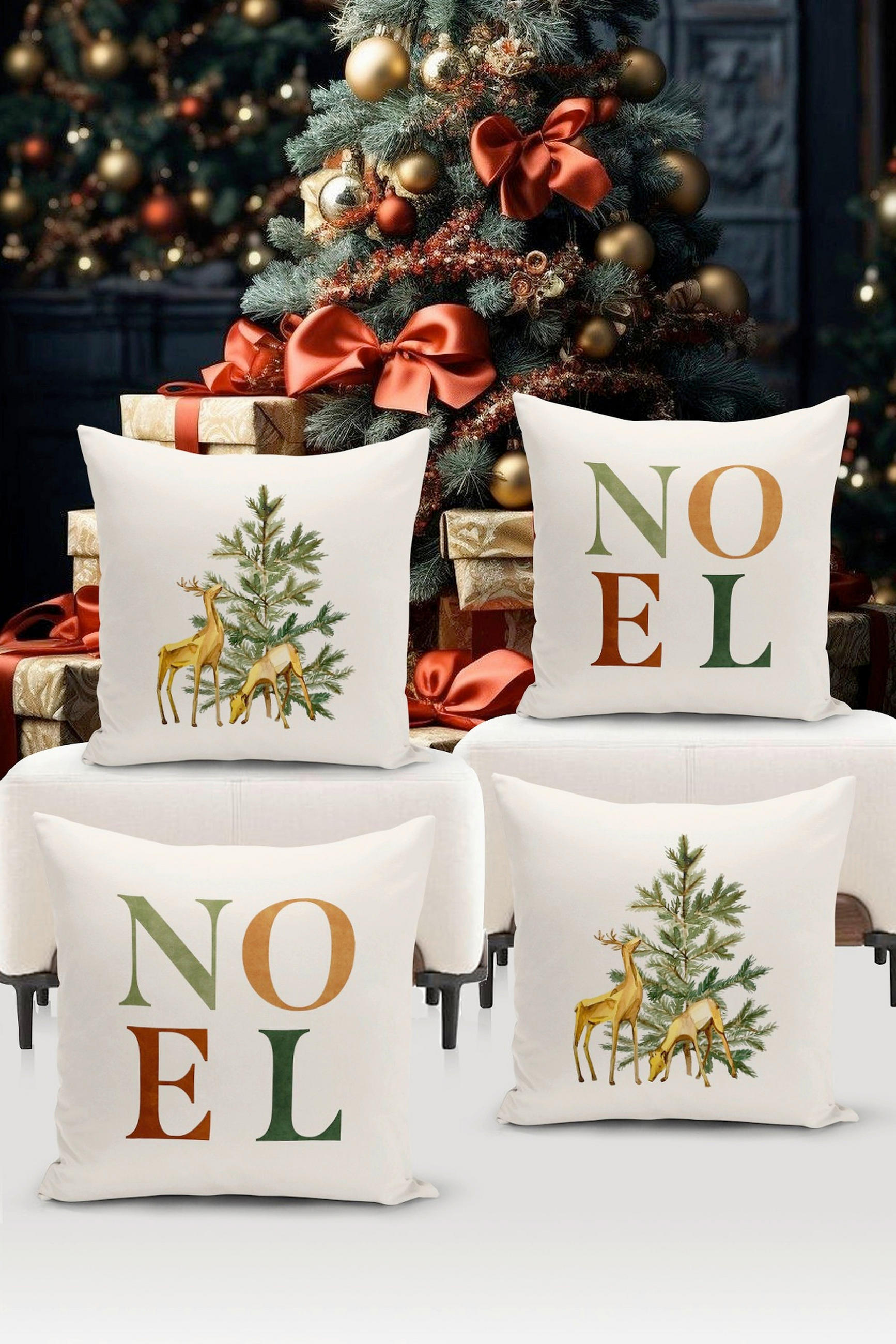 KISSENBEZUG-SET Artfchrst4-26 43/43 cm  - Multicolor, Basics, Textil (43/43cm) - X-Mas