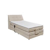 BOXSPRINGBETT 120/200 cm  in Creme  - Silberfarben/Creme, Design, Kunststoff/Textil (120/200cm) - Esposa