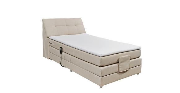 BOXSPRINGBETT 120/200 cm in Creme - Silberfarben/Creme, Design, Kunststoff/Textil (120/200cm) - Esposa