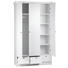 KLEIDERSCHRANK Melamin Weiß - Silberfarben/Weiß, LIFESTYLE, Metall (120/200/51cm) - Carryhome