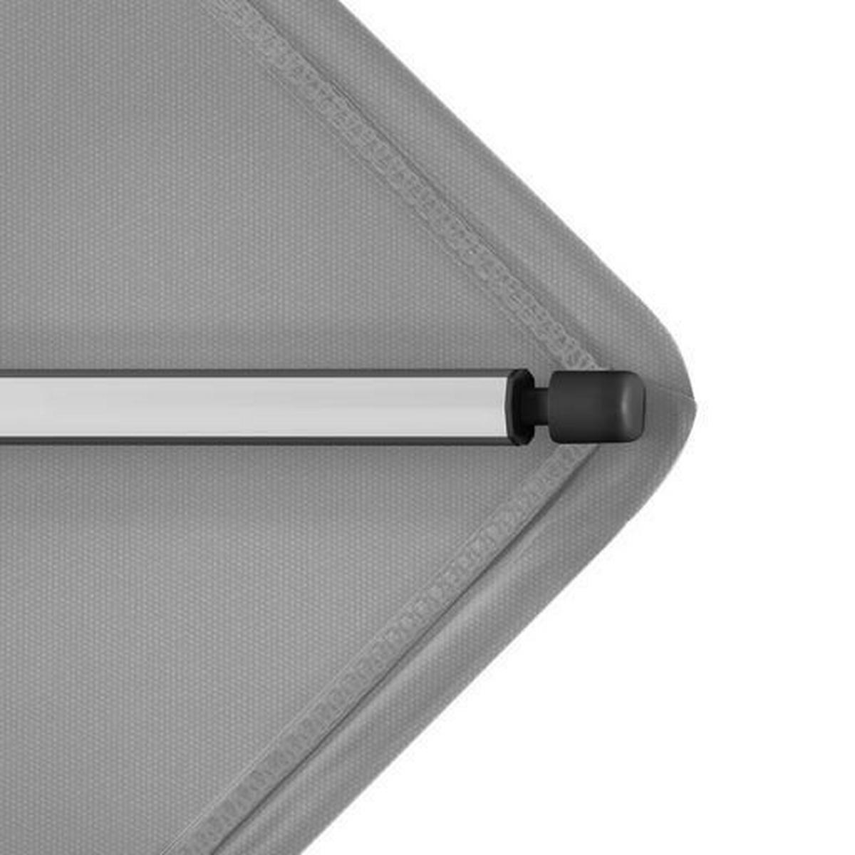 SONNENSCHIRM 290 cm Hellgrau  - Silberfarben/Hellgrau, Basics, Textil/Metall (290/223-256cm) - KNIRPS