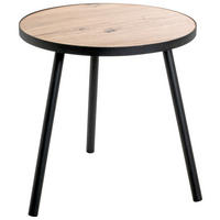 BEISTELLTISCH in Metall, Holzwerkstoff 50/50/52 cm  - Eichefarben/Schwarz, Design, Holzwerkstoff/Metall (50/50/52cm)