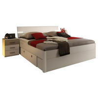 SET KREVETA I NOĆNIH ORMARIĆA   180/200 cm   bijela, hrast Sonoma  - bijela/hrast Sonoma, Design, drvni materijal (180/200cm) - Xora