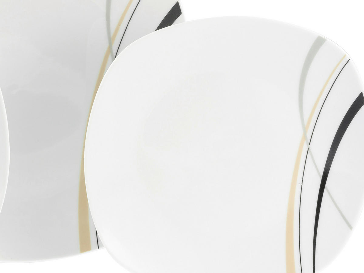 KOMPLETT SERVIS 30 delar  - vit, Trend, keramik - Creatable