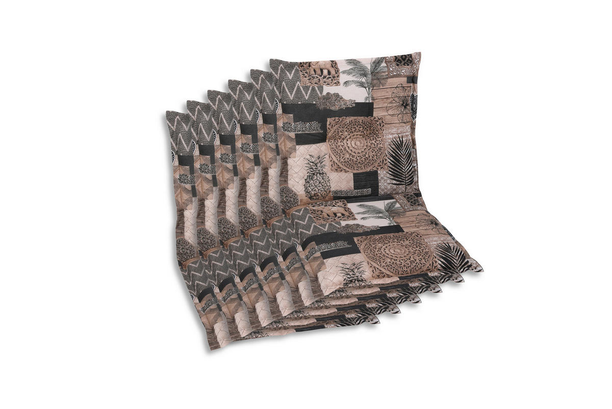 SESSELAUFLAGENSET in Beige Federn  - Beige, Basics, Textil (50/7/100cm)