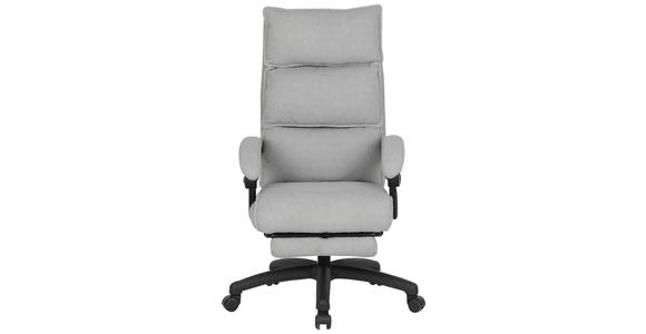 CHEFSESSEL  in Teddystoff Hellgrau  - Hellgrau/Schwarz, Design, Kunststoff/Textil (64,5/112/120/65cm) - Carryhome