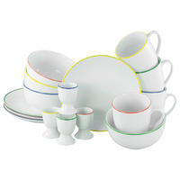 FRUKOSTSERVIS Luna Color Line Color  - vit högglans/multicolor, Basics, keramik (30/30/26cm) - Creatable