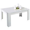 KLUBSKA MIZA, 90/46/50 cm bela  - bela, Moderno, leseni material (90/46/50cm) - Ti'me