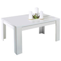 KLUBSKA MIZA, 90/46/50 cm bela  - bela, Moderno, leseni material (90/46/50cm) - Ti'me