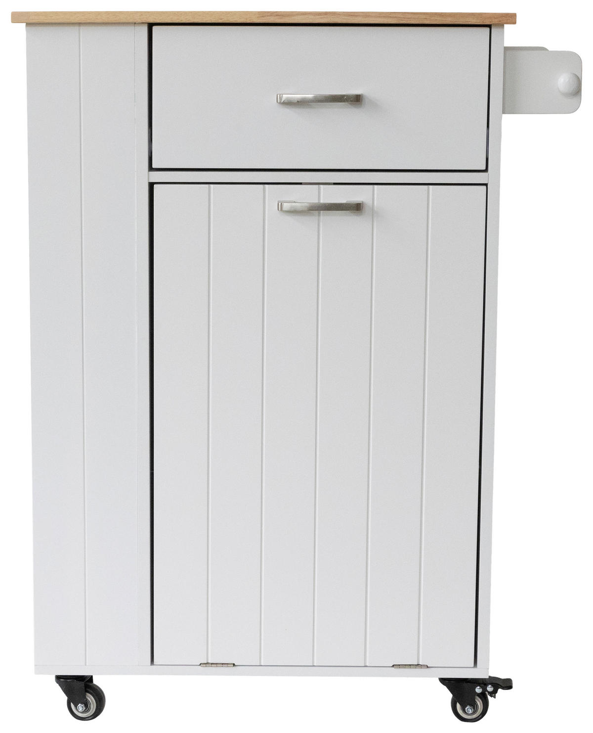 SERVIERWAGEN in Weiß  - Silberfarben/Schwarz, Basics, Holz/Holzwerkstoff (68/89/40cm) - MID.YOU