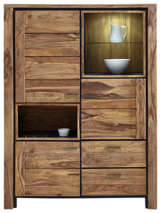 Vitrine In Massiv Sheesham Sheeshamfarben Online Kaufen Xxxlutz