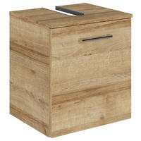 WASCHBECKENUNTERSCHRANK 45/49,8/38,3 cm  - Chromfarben/Hellbraun, KONVENTIONELL, Holzwerkstoff/Metall (45/49,8/38,3cm) - Sadena