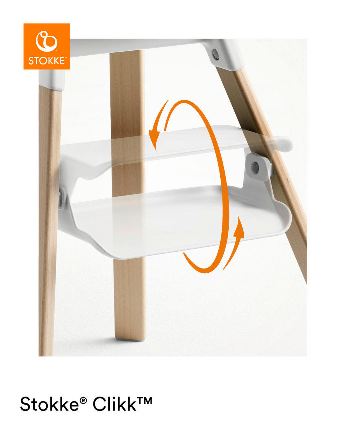 HOCHSTUHL Clikk Naturfarben, Weiß  - Naturfarben/Weiß, Basics, Holz/Kunststoff (56/69/59cm) - Stokke