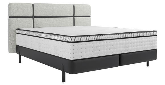 BOXSPRINGBETT 180/200 cm in Creme, Anthrazit - Anthrazit/Creme, Design, Textil/Metall (180/200cm) - Esposa