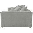BIGSOFA Flachgewebe Naturfarben  - Chromfarben/Naturfarben, KONVENTIONELL, Textil/Metall (256/68/122cm) - Carryhome