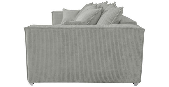 BIGSOFA Flachgewebe Naturfarben - Chromfarben/Naturfarben, KONVENTIONELL, Textil/Metall (256/68/122cm) - Carryhome