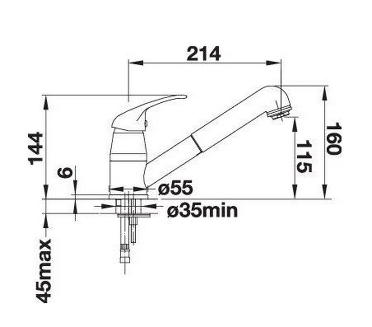 KÜCHENARMATUR 517735  - Weiß, Basics, Stein/Metall (5,6/16/26,3cm) - Blanco