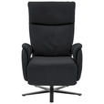 RELAXSESSEL in Leder Anthrazit  - Anthrazit/Schwarz, Design, Leder/Metall (70/117/85cm) - Dieter Knoll
