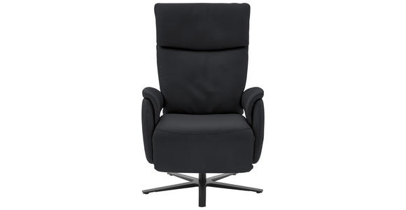 RELAXSESSEL in Leder Anthrazit - Anthrazit/Schwarz, Design, Leder/Metall (70/117/85cm) - Dieter Knoll