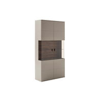 VITRINE  in   - Anthrazit, Design, Glas/Holzwerkstoff (100/199/37cm) - Livetastic
