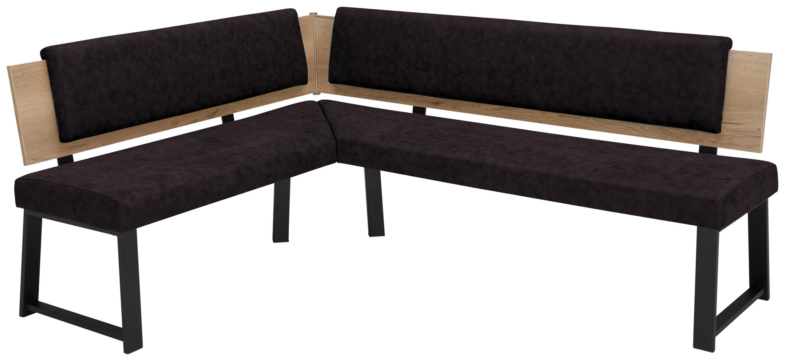 ECKBANK 160/200 cm  in Anthrazit  - Anthrazit/Schwarz, MODERN, Holzwerkstoff/Textil (160/200cm) - Venda