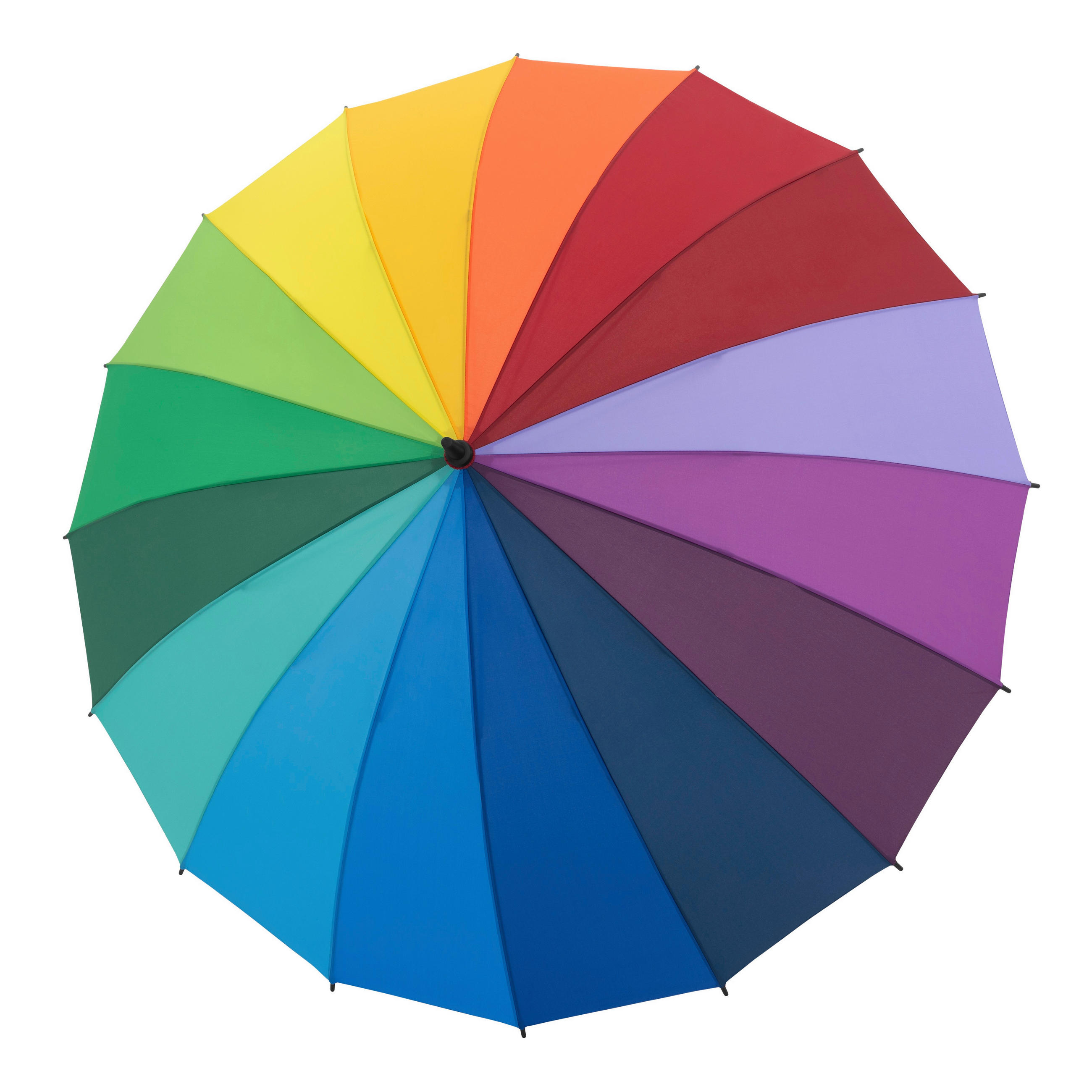 REGENSCHIRM - Multicolor/Schwarz, Basics, Kunststoff/Metall (5/5/95cm) - Doppler