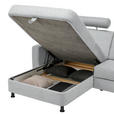 ECKSOFA in Webstoff Hellgrau  165/257 cm  - Hellgrau/Schwarz, Design, Kunststoff/Textil (165/257cm) - Xora