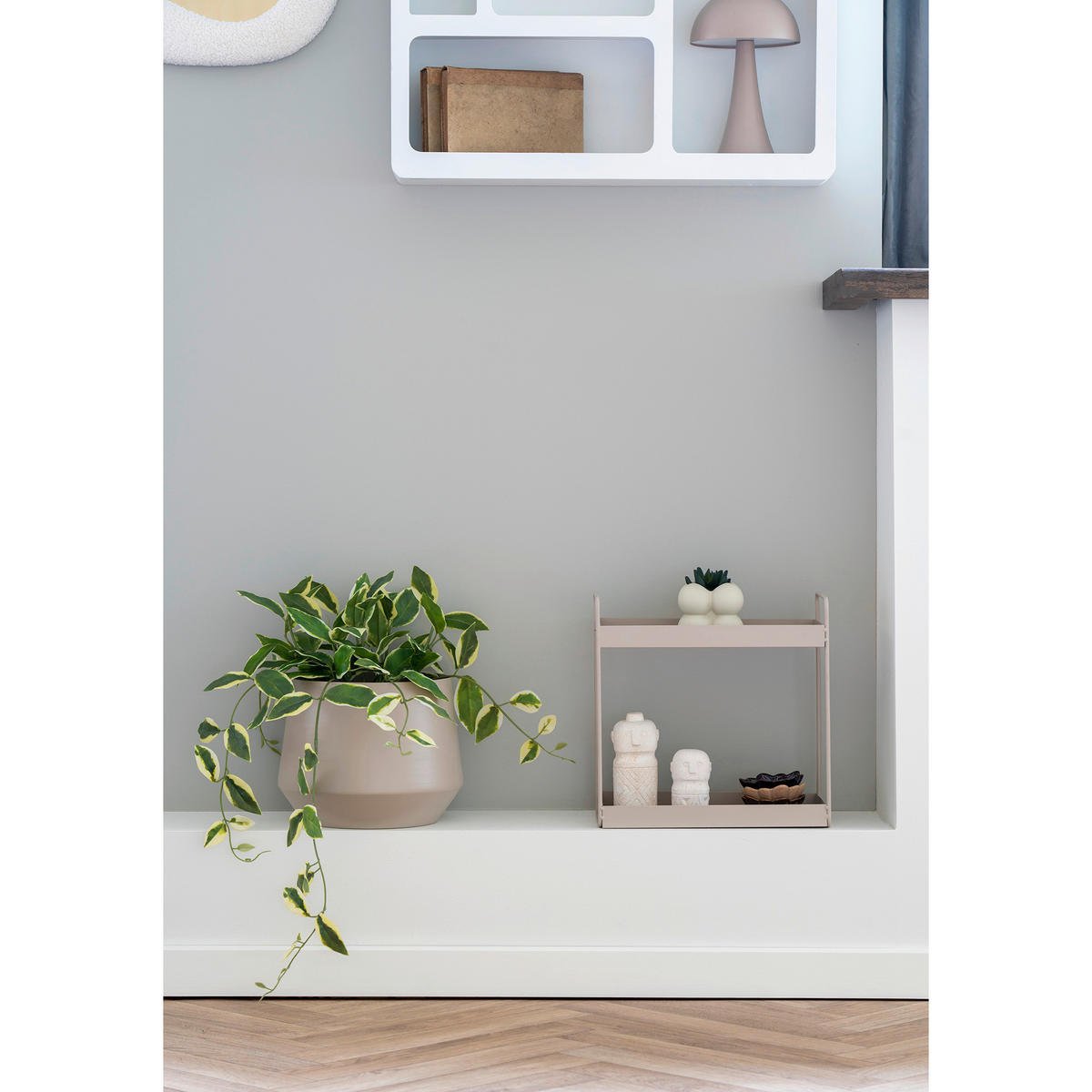 FRISTÅENDE HYLLA i 30/31/15 cm sandfärgad  - sandfärgad, Basics, metall (30/31/15cm)