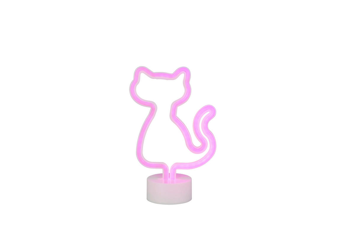 LED-TISCHLEUCHTE Cat 16/25/8,5 cm  - Weiß, LIFESTYLE, Kunststoff (16/25/8,5cm)