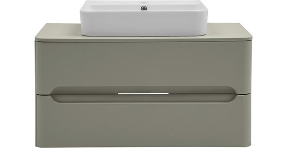 WASCHTISCHKOMBI 101 cm  - Schilfgrün/Weiß, KONVENTIONELL, Keramik/Holzwerkstoff (101cm) - Xora