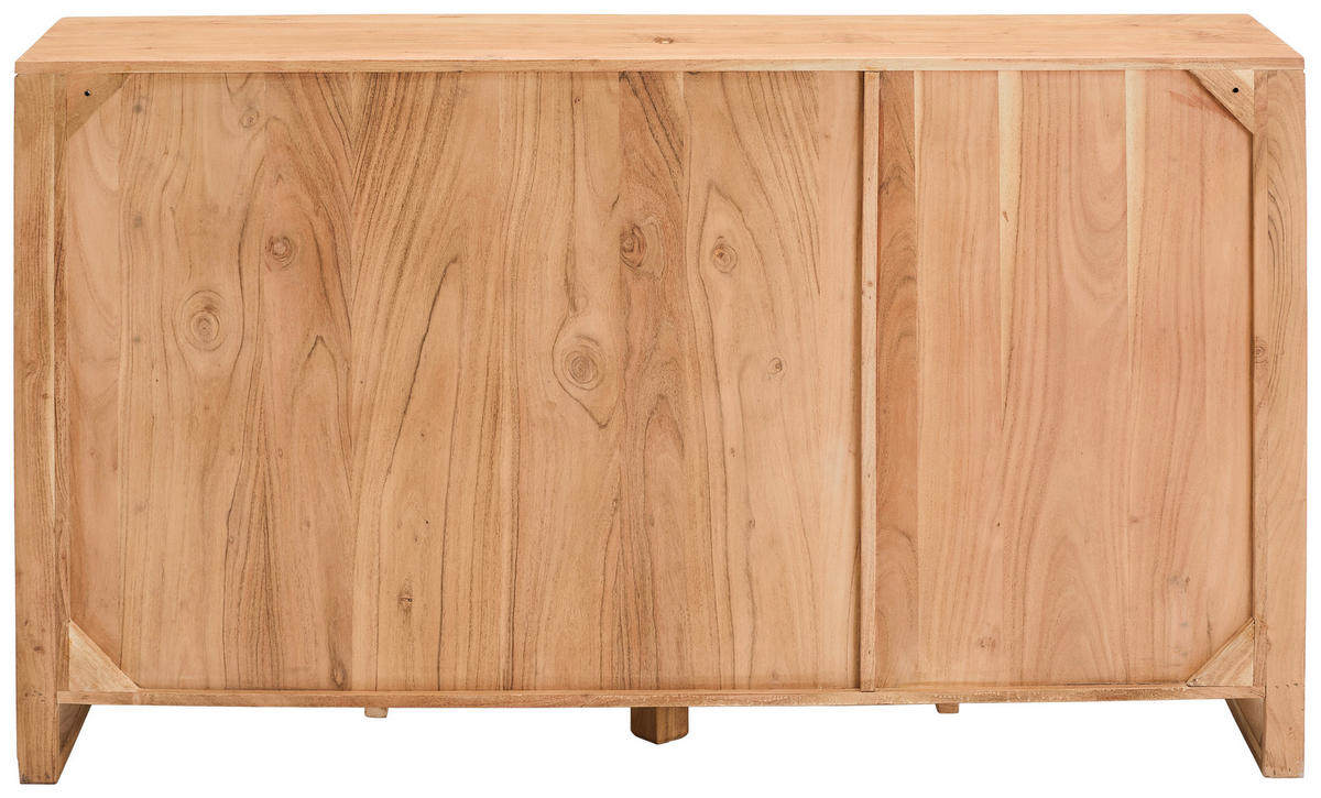SIDEBOARD  in 160/90/40 cm  - Schwarz/Naturfarben, KONVENTIONELL, Holz/Metall (160/90/40cm) - Livetastic
