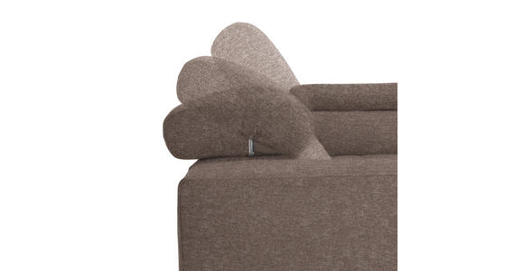 ECKSOFA in Mikrofaser Hellbraun  - Hellbraun/Schwarz, Design, Textil/Metall (301/207cm) - Xora