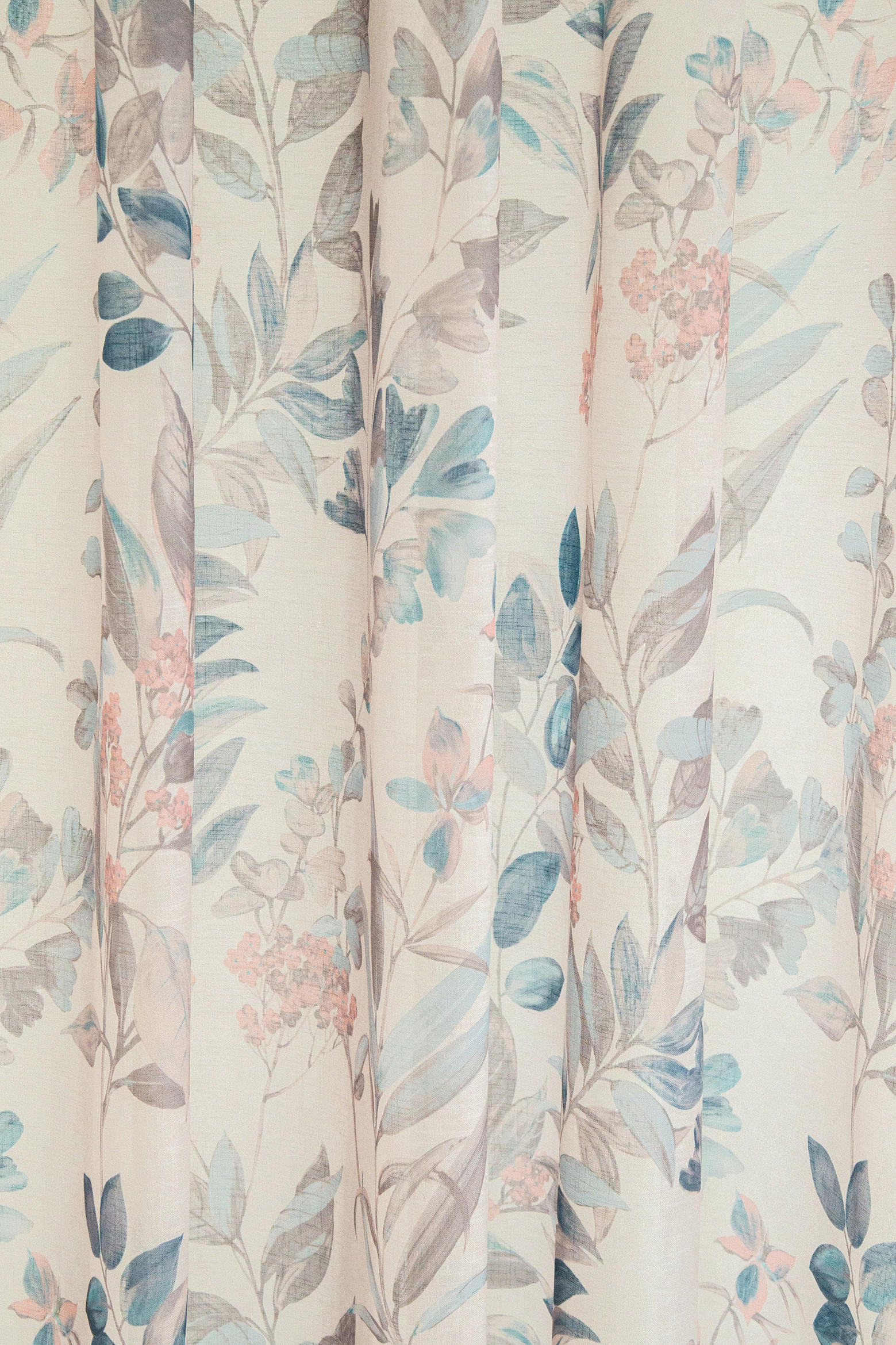 FERTIGVORHANG transparent  - Pastellblau, KONVENTIONELL, Textil (140/245cm)
