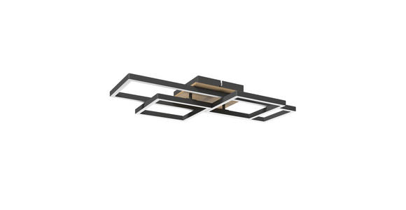 LED-DECKENLEUCHTE Worcester 70/38/7,5 cm  - Braun, Basics, Holz/Kunststoff (70/38/7,5cm) - Novel