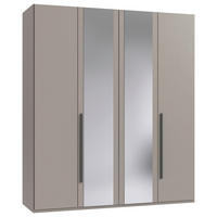 DREHTÜRENSCHRANK  in Graphitfarben, Sahara  - Graphitfarben/Sahara, MODERN, Glas/Holzwerkstoff (180/208/58cm) - Chameo