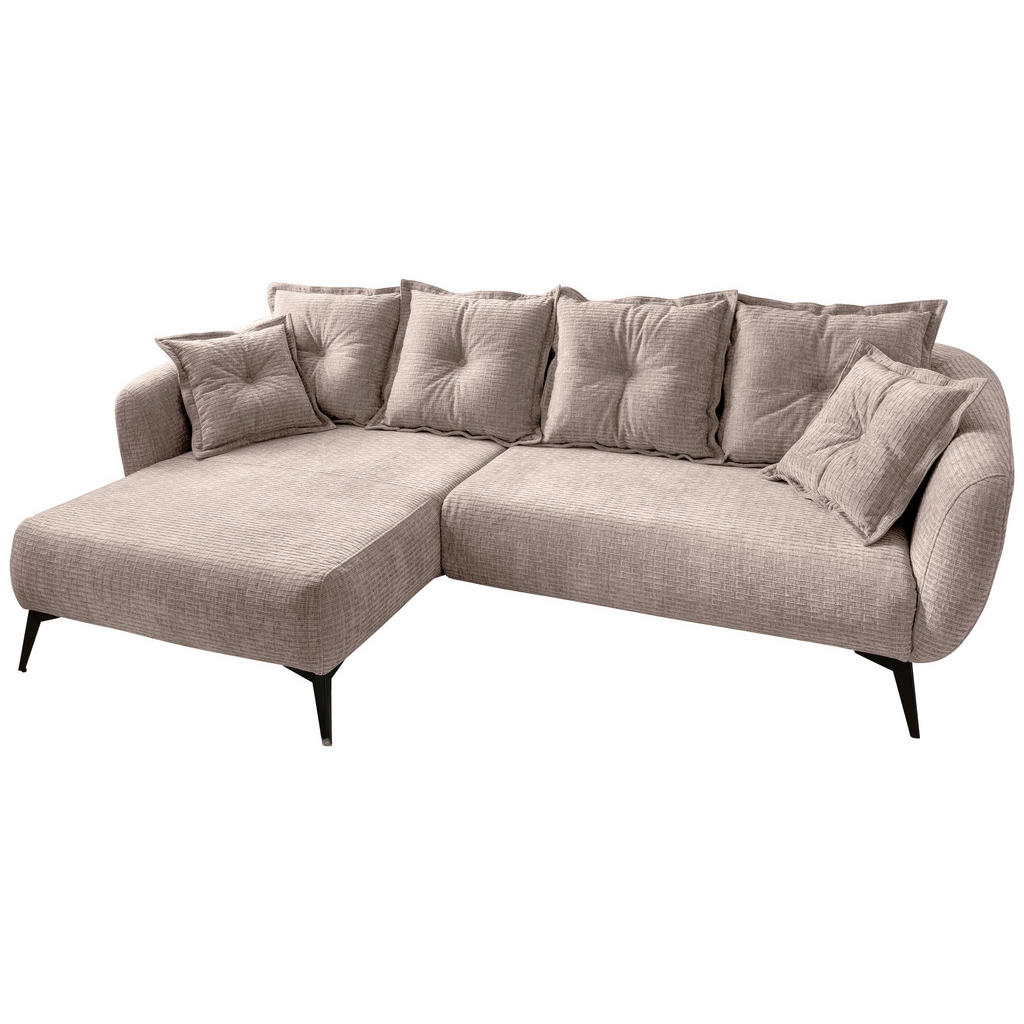 Thumbnail - Livetastic Ecksofa, Beige, Textil, 4-Sitzer, Füllung: Schaumstoff, L-Form, Ottomane links, 277x162 cm, Made in EU, Rücke...