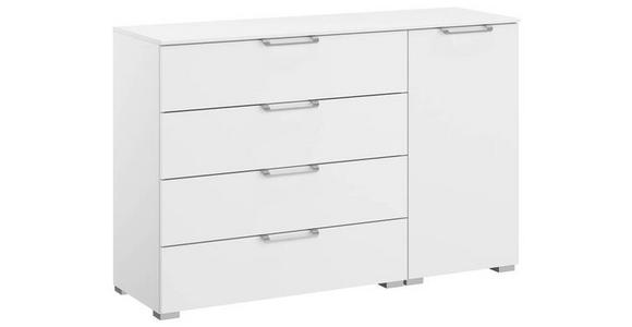 SIDEBOARD 120/81/42 cm in Weiß - Silberfarben/Alufarben, Design, Holzwerkstoff/Kunststoff (120/81/42cm) - Novel