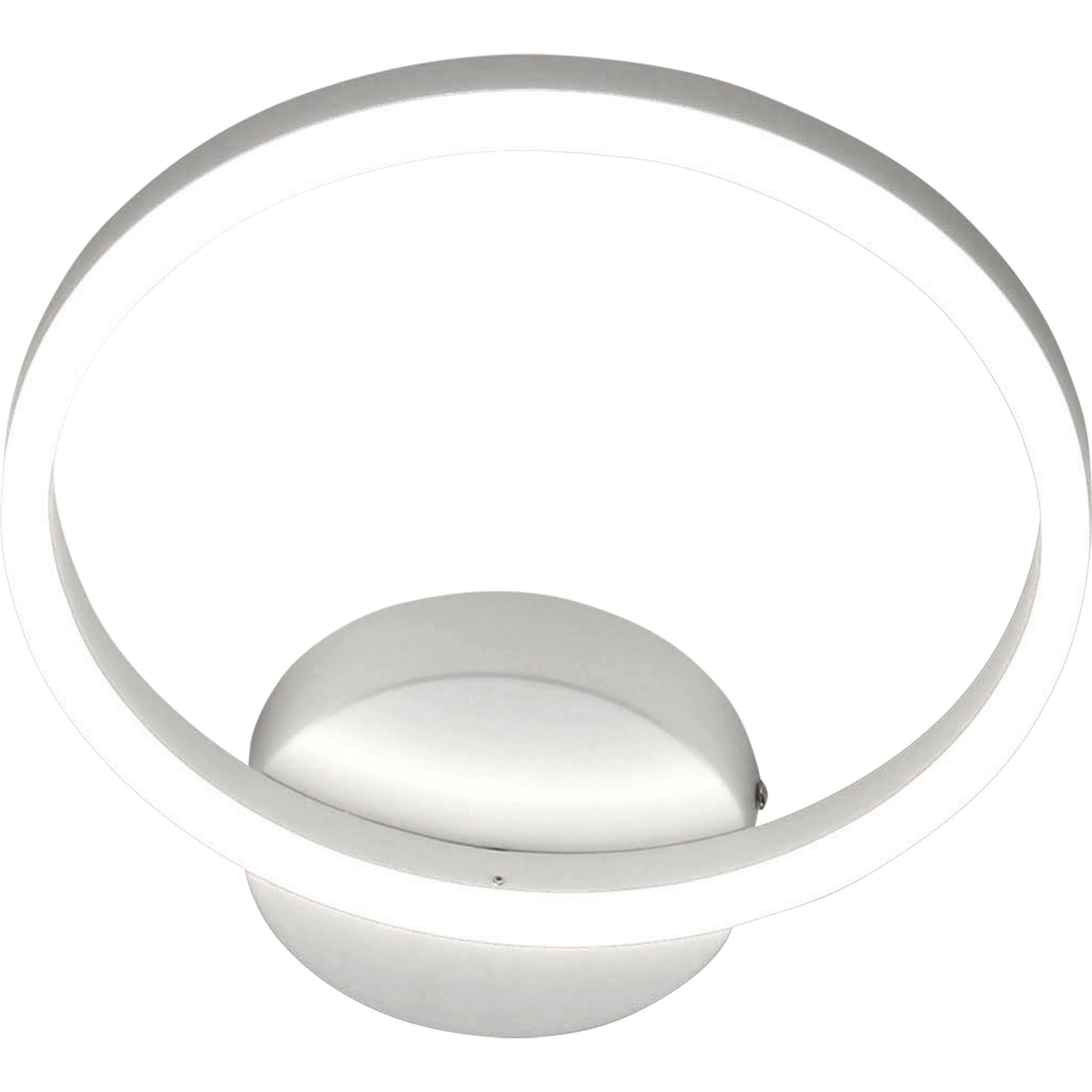 LED-WANDLEUCHTE Giotto 30/6,5 cm   - Weiß, Design, Kunststoff/Metall (30/6,5cm) - Fabas Luce