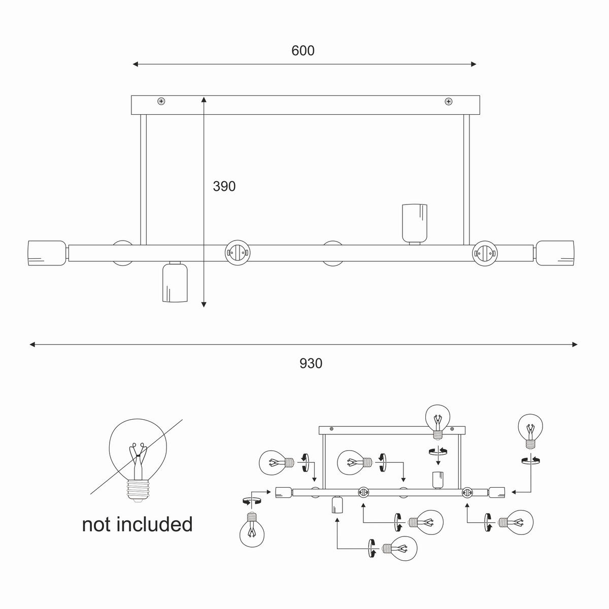 HÄNGELEUCHTE ASTRID   - Goldfarben, Basics, Glas/Metall (90cm)