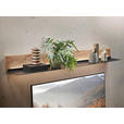 WOHNWAND  in Graphitfarben, Wildeiche  335,7/207,1/37,1 cm  - Wildeiche/Graphitfarben, Natur, Glas/Holz (335,7/207,1/37,1cm) - Valnatura