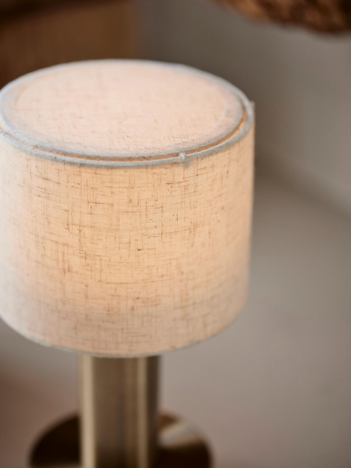 PORTABEL LAMPA Tiara 10/24 cm   - vit, Modern, metall/textil (10/24cm)