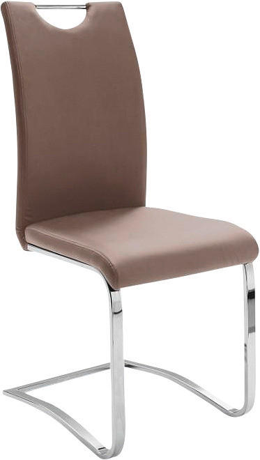 SCHWINGSTUHL  in Lederlook  - Cappuccino, Design, Textil/Metall (43/100/57cm) - Carryhome