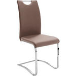 SCHWINGSTUHL  in Lederlook  - Cappuccino, Design, Textil/Metall (43/100/57cm) - Carryhome