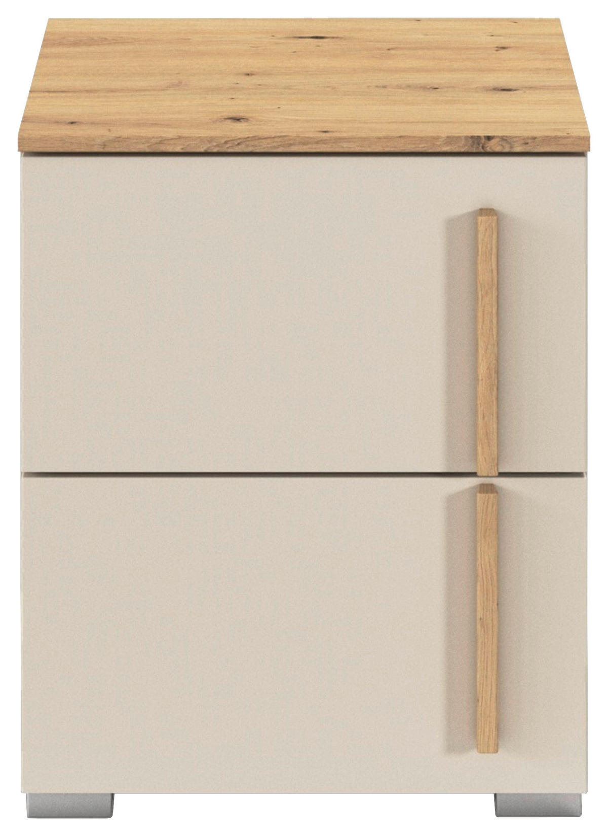 NACHTSCHRANK 40/49/42 cm  - Champagner/Alufarben, Design, Holz/Holzwerkstoff (40/49/42cm) - Stylife