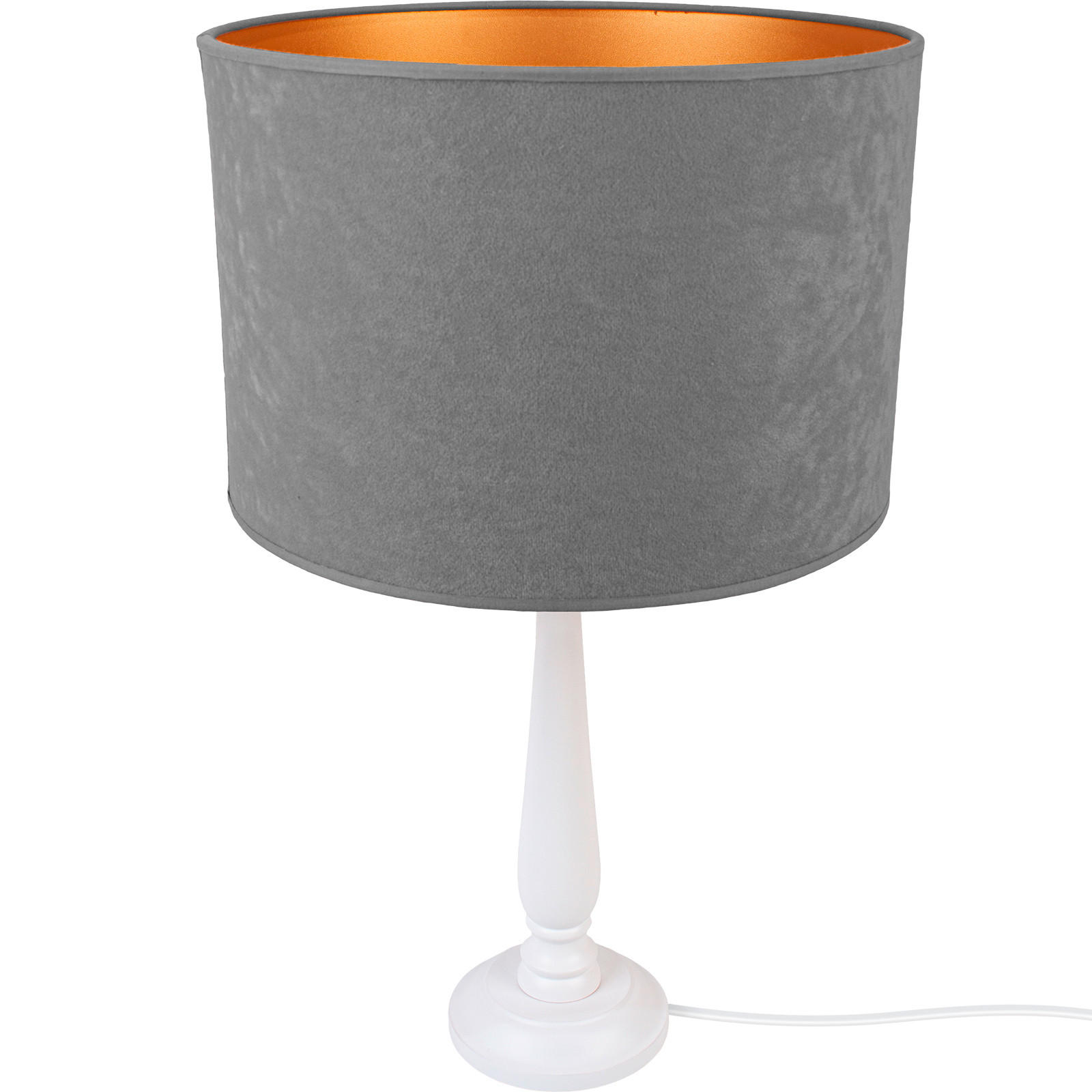 TISCHLEUCHTE 30/51 cm   - Weiß/Grau, Basics, Holz (30/51cm)
