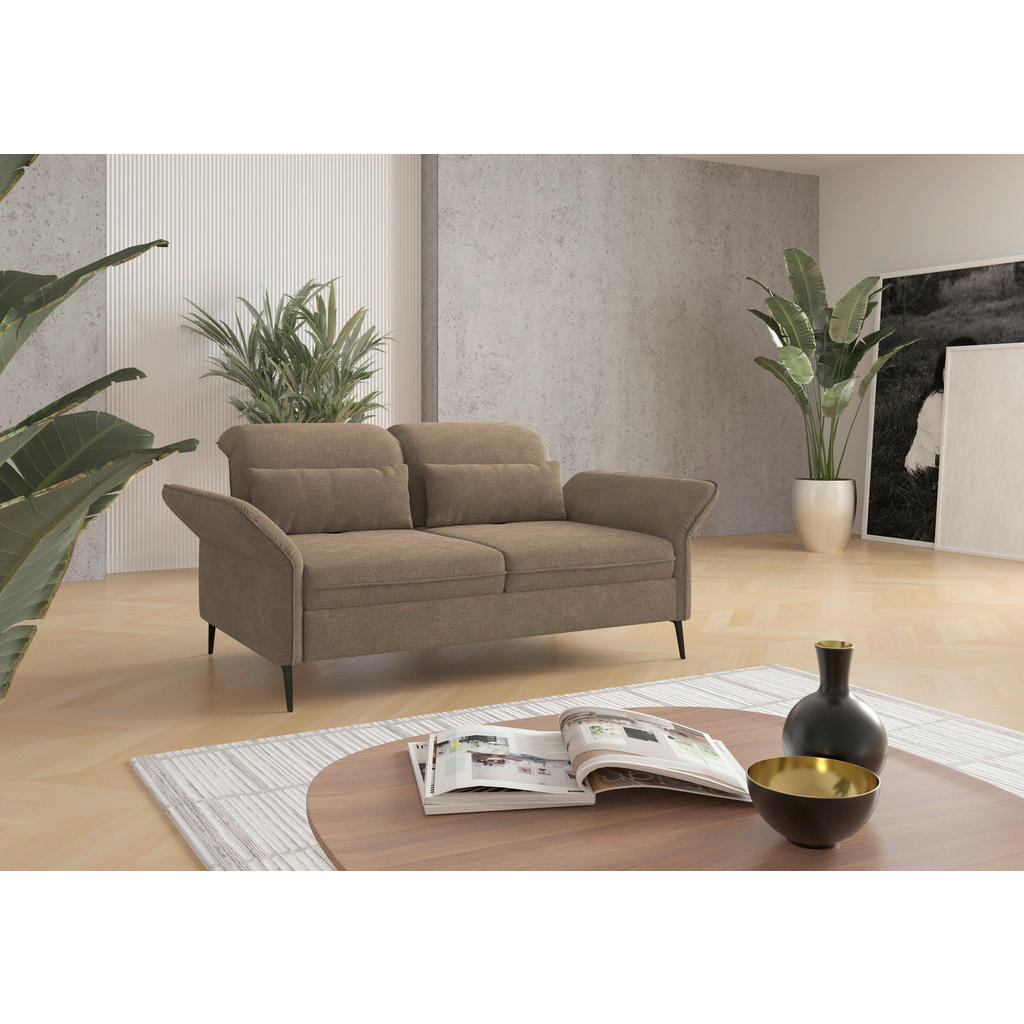 Sit & More TROJMIESTNA POHOVKA, textil, svetlohnedá