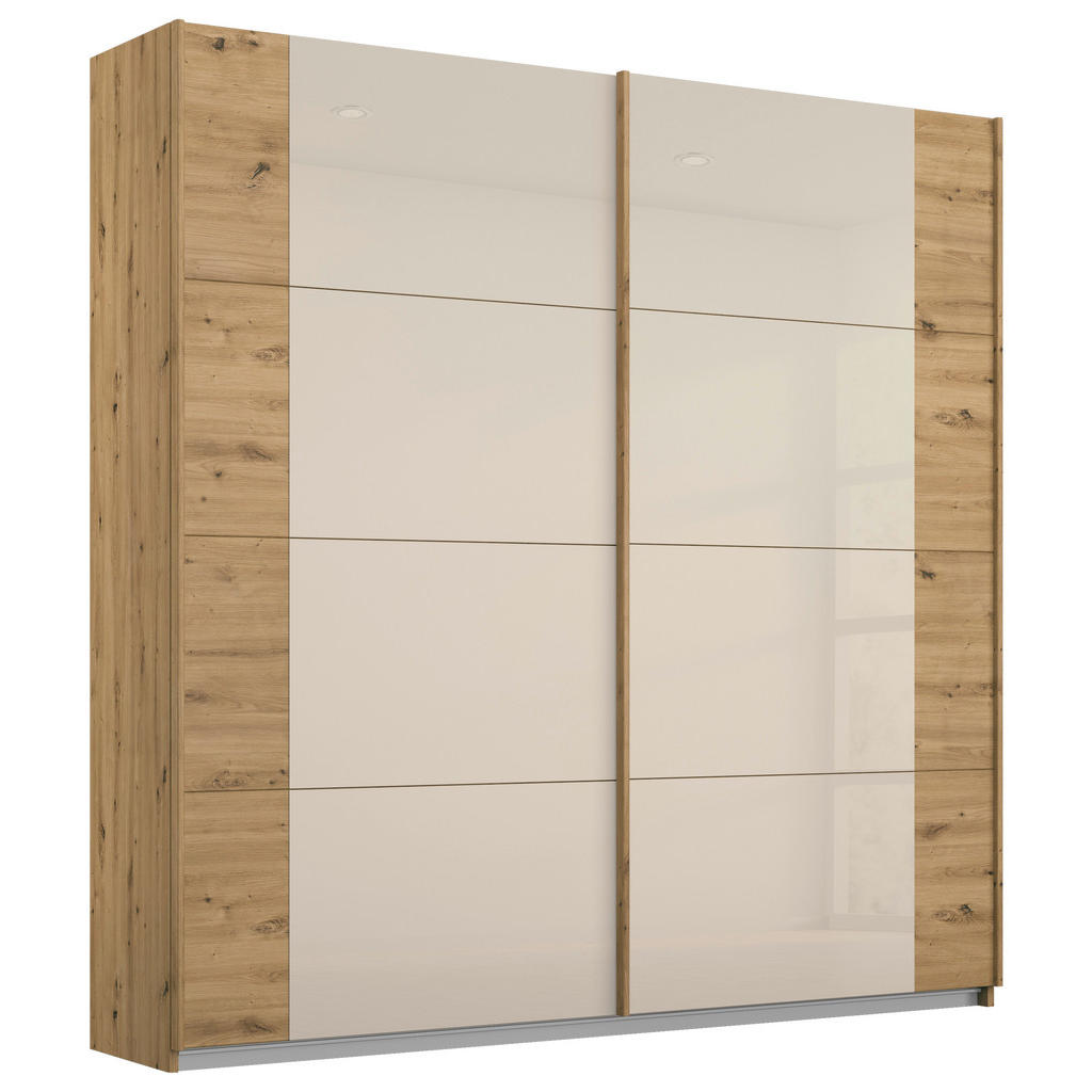 Schwebetürenschrank 181cm Artemis Champagner/Eiche