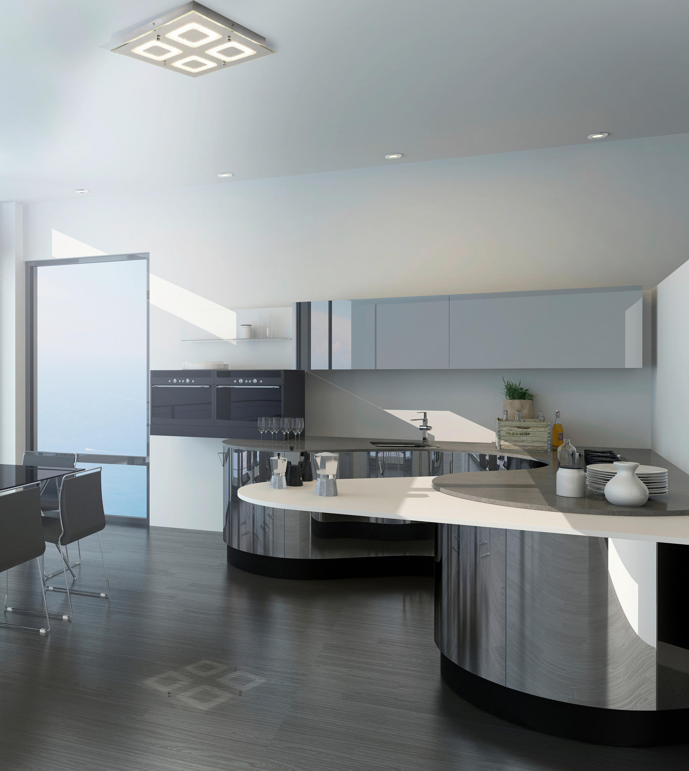 Thumbnail - Näve Led-Deckenleuchte, Chrom, Metall, Glas, 5.8 cm, Lampen & Leuchten, Innenbeleuchtung, Leuchten nach Räumen, Esstisch...