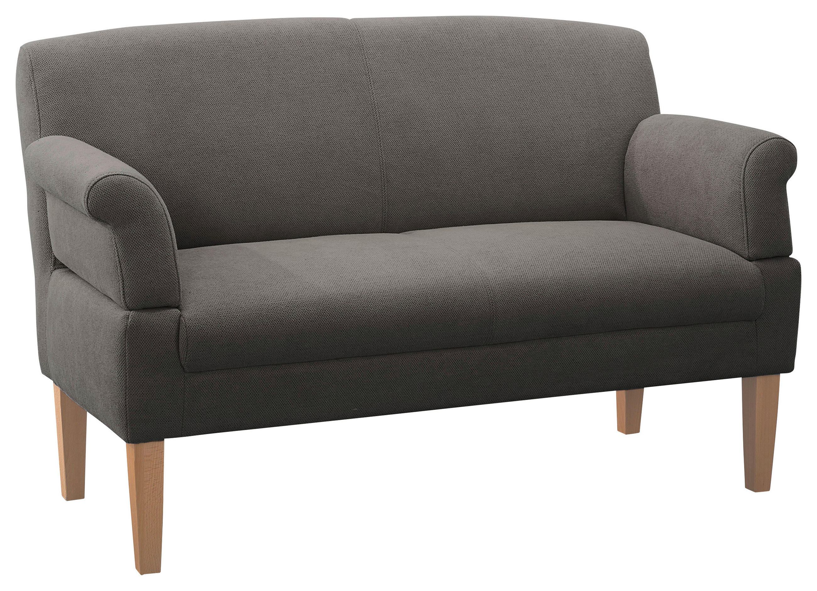 2-SITZER-SOFA Flachgewebe Anthrazit  - Anthrazit/Naturfarben, KONVENTIONELL, Holz/Textil (152/97/78cm) - Sit & More