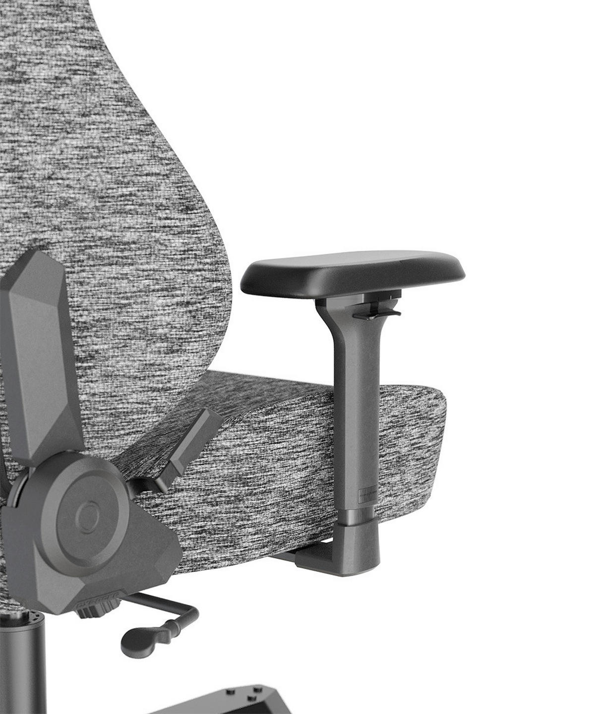 GAMINGSTUHL Grau Metall, Textil   - Schwarz/Grau, KONVENTIONELL, Textil/Metall (80/138,5-148/60cm) - Dxracer